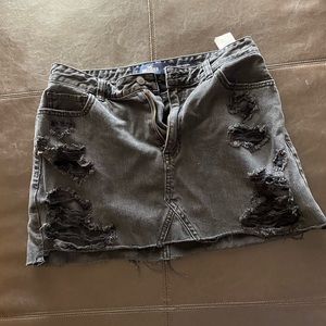 Black jean skirt